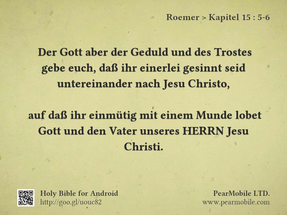 Roemer, Kapitel 15:5-6
